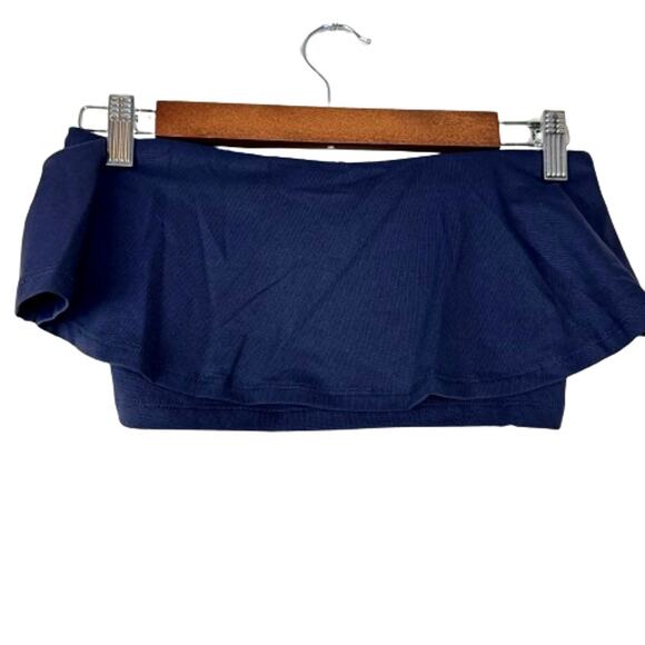 Susana Monaco Ruffle Tube Crop Top - Midnight NWT Size XS - Picture 1 of 7